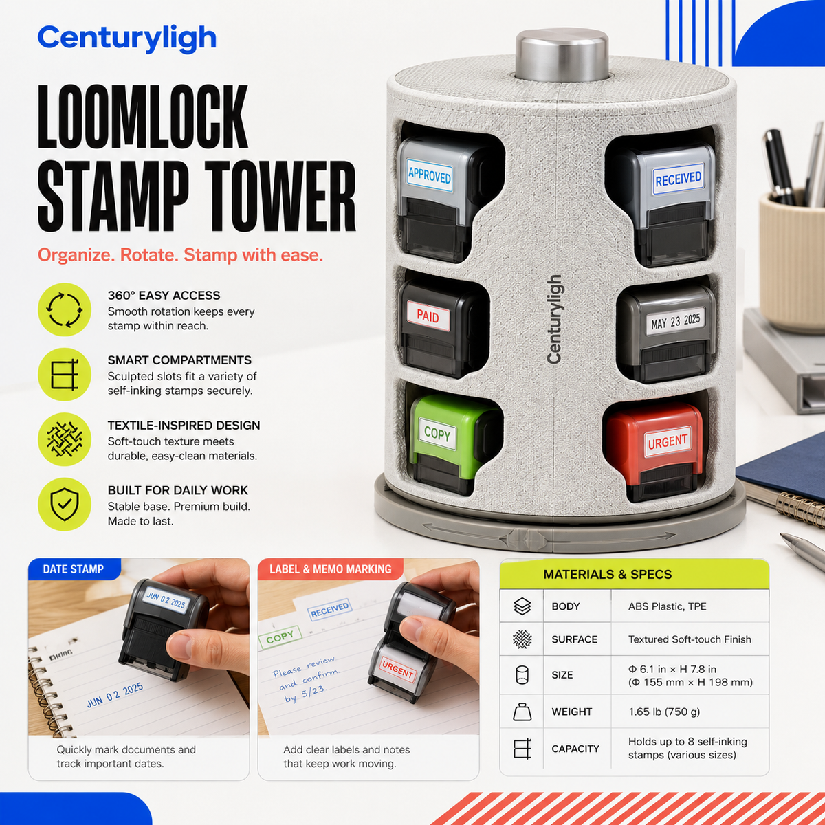 Centuryligh™ IconLock Stamp Tower